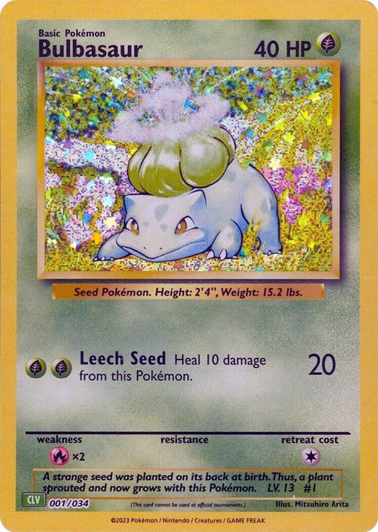 Bulbasaur 001/034 (CLV) - Monster Mart - Pokémon Cards Australia