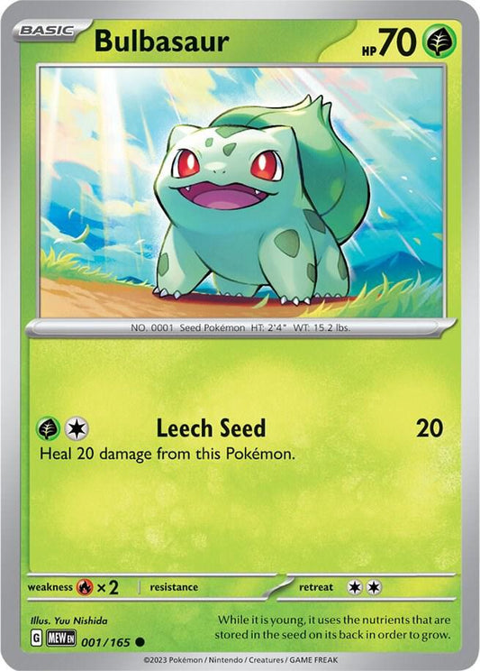 Bulbasaur Reverse Holo 001/165 - Monster Mart - Pokémon Cards Australia