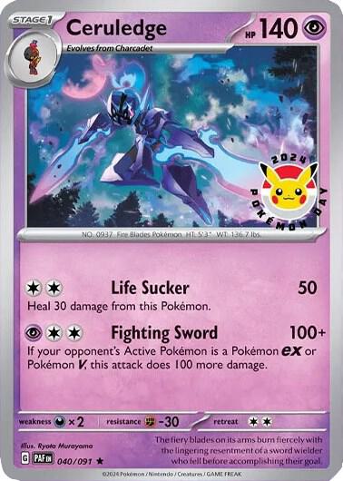 Ceruledge 040/091 Pokemon Day 2024 - Monster Mart - Pokémon Cards Australia