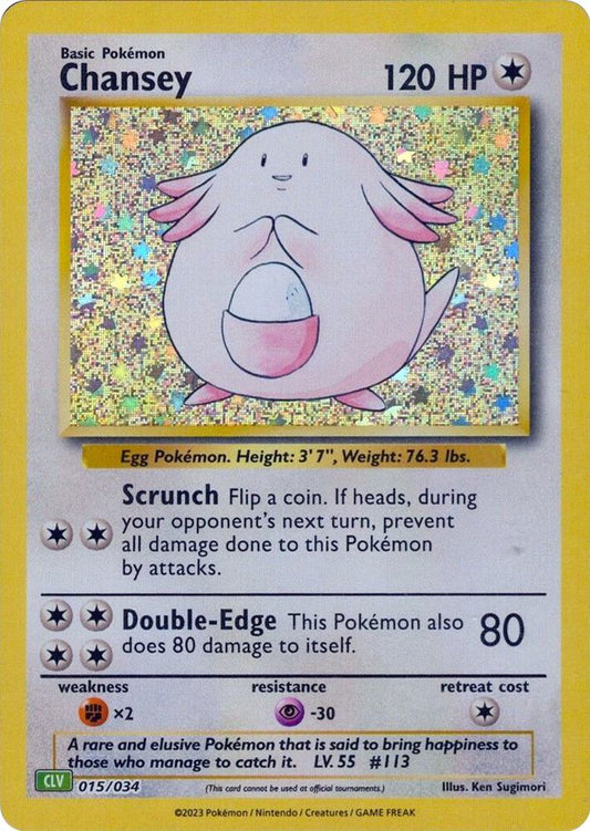 Chansey 015/034 (CLV) - Monster Mart - Pokémon Cards Australia