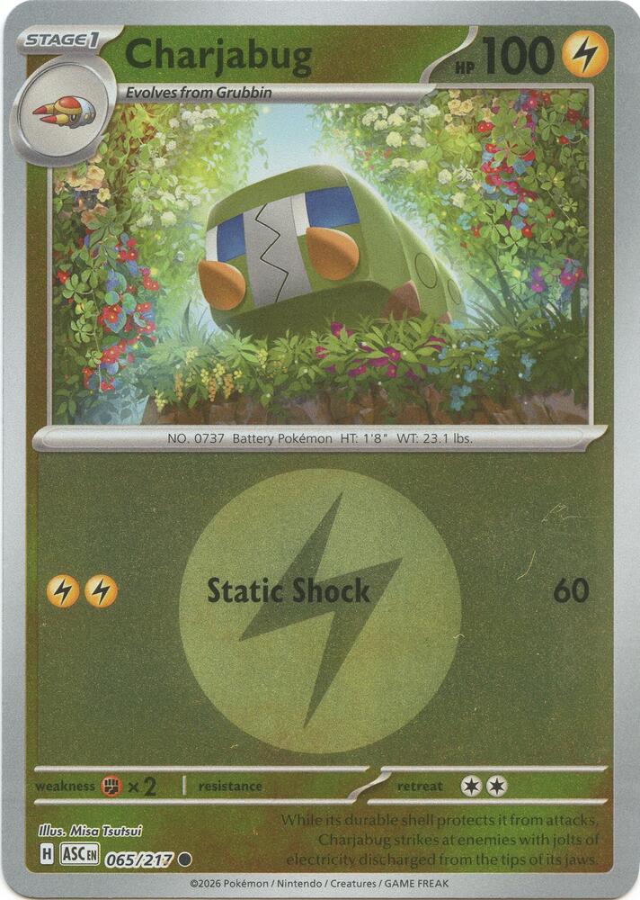 Charjabug 065/217 Energy - Monster Mart - Pokémon Cards Australia