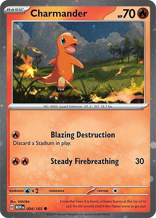 Charmander Cosmos Holo 004/165 - Monster Mart - Pokémon Cards Australia