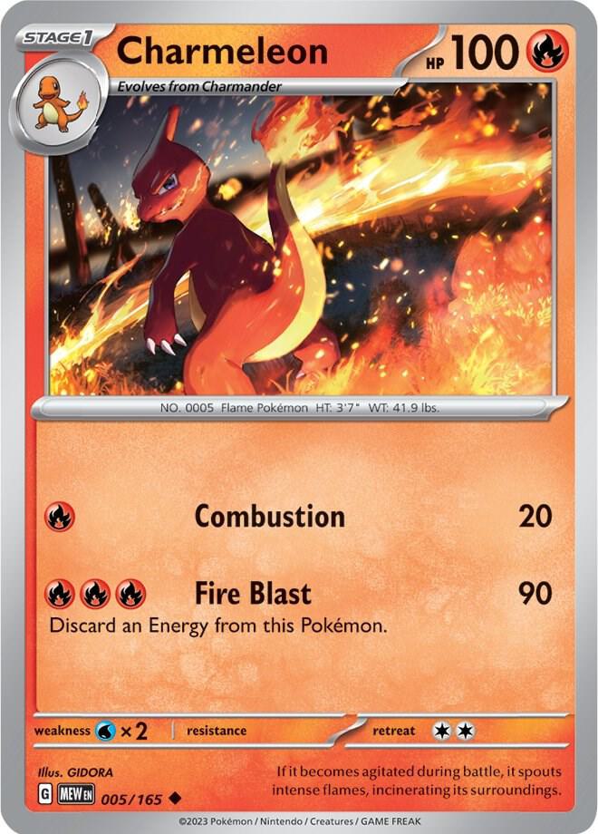Charmeleon Reverse Holo 005/165 - Monster Mart - Pokémon Cards Australia