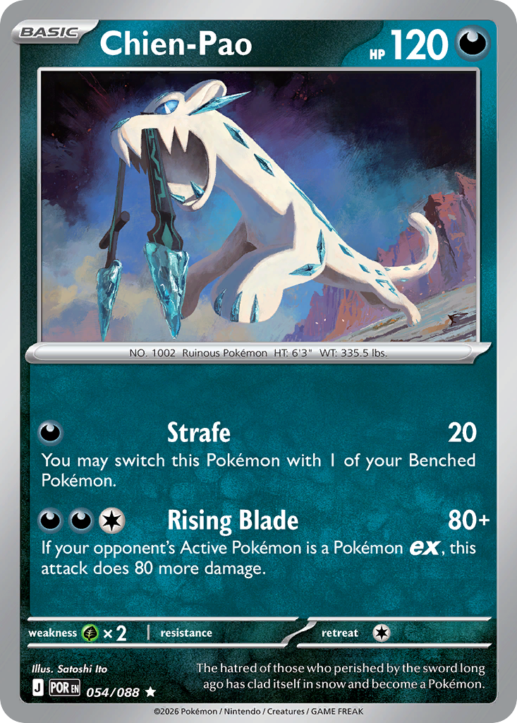 Chien-Pao Reverse Holo 054/088 - Monster Mart - Pokémon Cards Australia