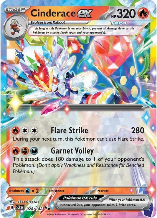 Cinderace EX 028/142 - Monster Mart - Pokémon Cards Australia