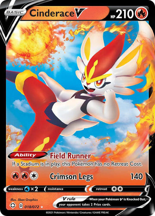Cinderace V 018/072 - Monster Mart - Pokémon Cards Australia