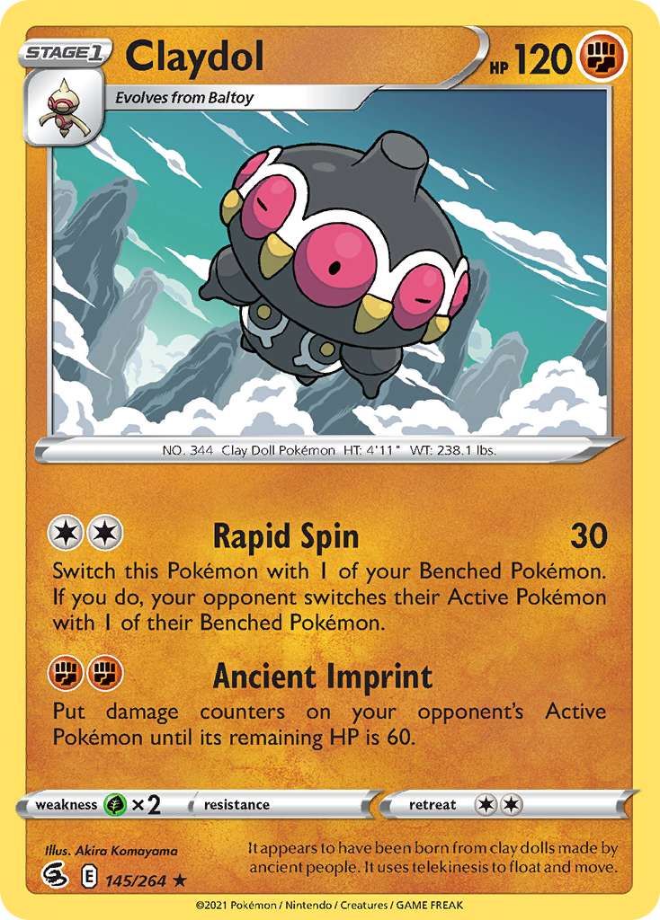 Claydol Reverse Holo 145/264 - Monster Mart - Pokémon Cards Australia