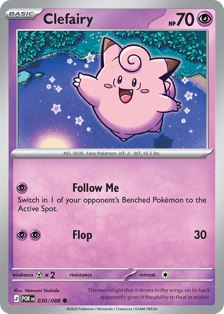 Clefairy Reverse Holo 030/088 - Monster Mart - Pokémon Cards Australia