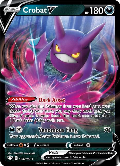 Crobat V 104/189 - Monster Mart - Pokémon Cards Australia