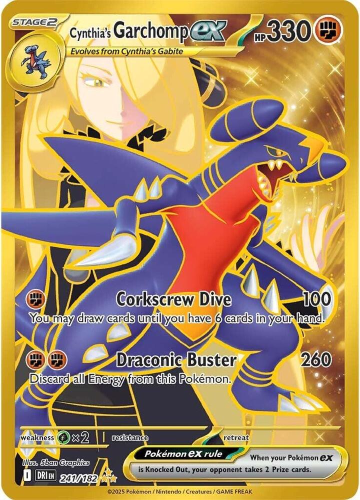 Cynthia's Garchomp EX 241/182 - Monster Mart - Pokémon Cards Australia