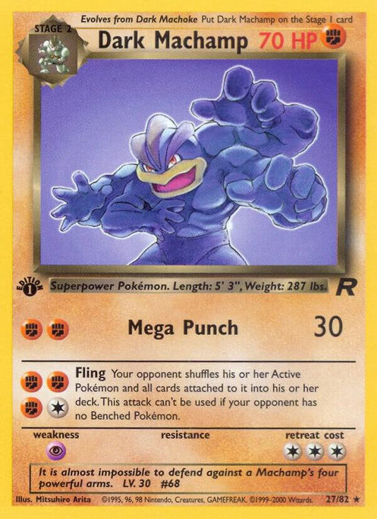 Dark Machamp 27/82 1st Edition - Monster Mart - Pokémon Cards Australia