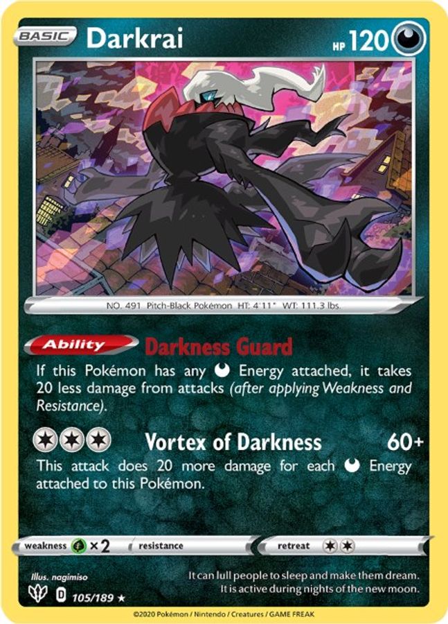 Darkrai Holo 105/189 - Monster Mart - Pokémon Cards Australia