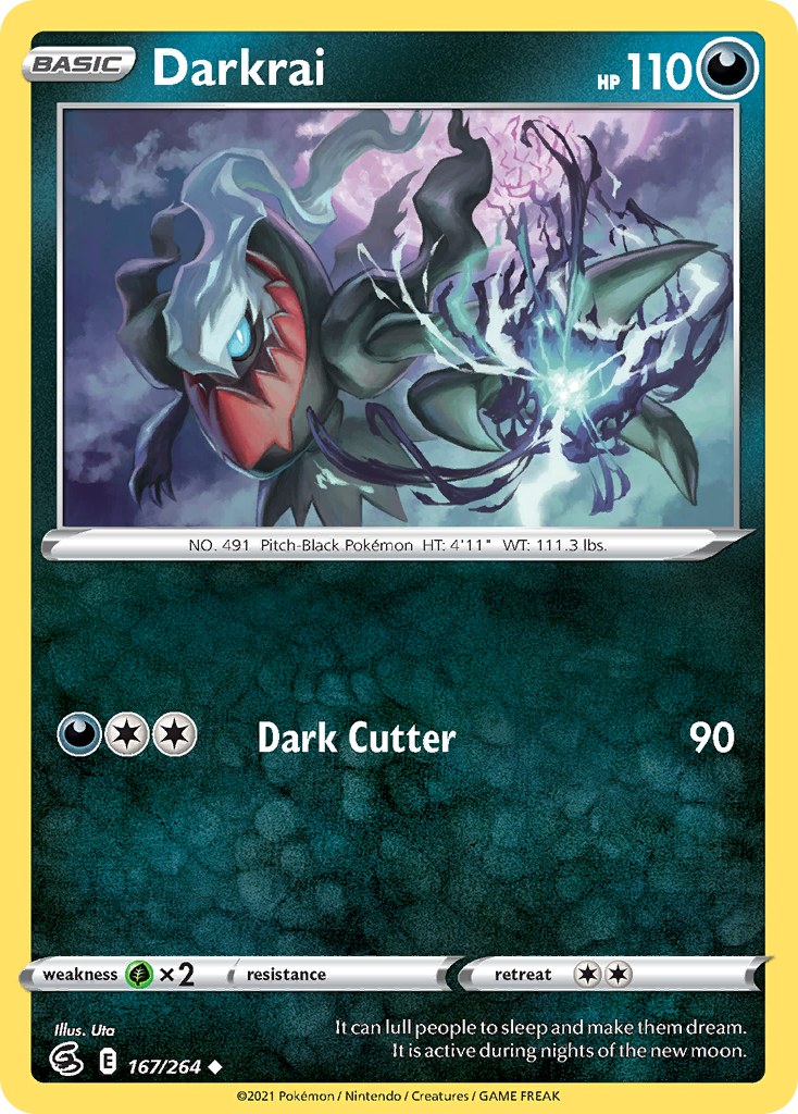 Darkrai Reverse Holo 167/264 - Monster Mart - Pokémon Cards Australia