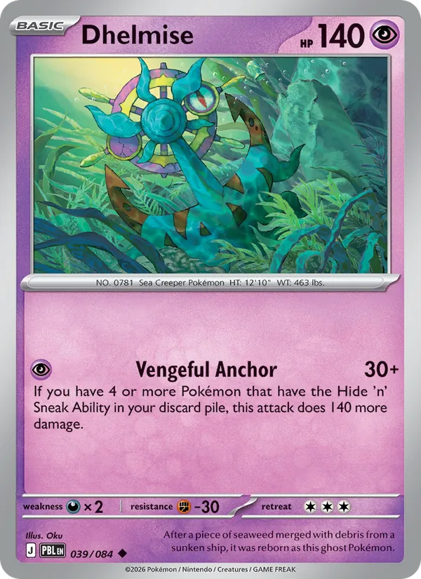 Dhelmise Reverse Holo 039/084 - Monster Mart - Pokémon Cards Australia