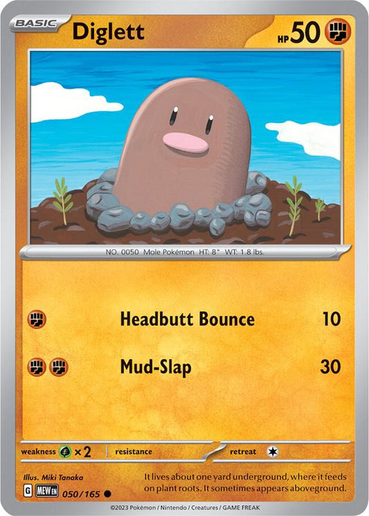 Diglett Reverse Holo 050/165 - Monster Mart - Pokémon Cards Australia
