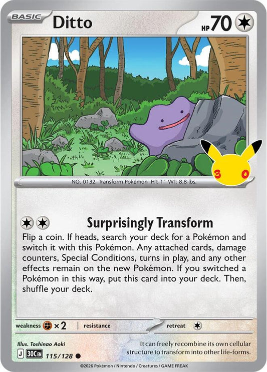 Ditto Holo 115/128 - Monster Mart - Pokémon Cards Australia