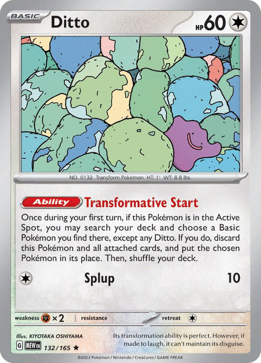 Ditto Reverse Holo 132/165 - Monster Mart - Pokémon Cards Australia