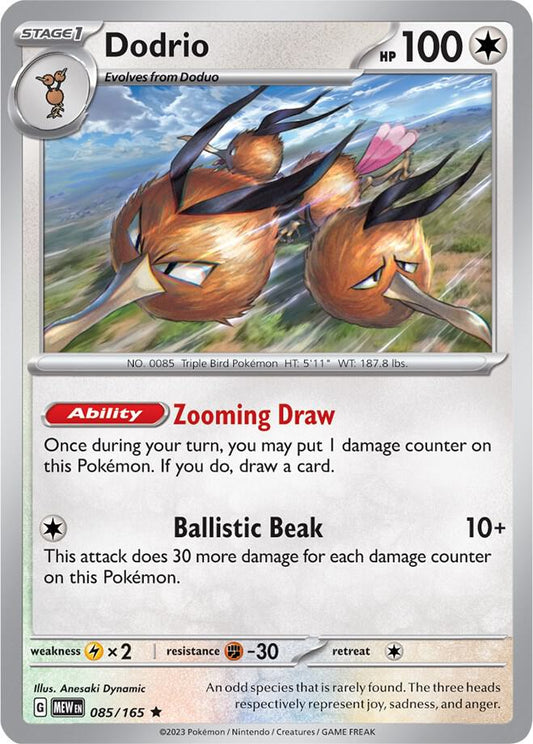 Dodrio Holo 085/165 - Monster Mart - Pokémon Cards Australia