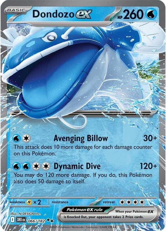 Dondozo EX 066/182 - Monster Mart - Pokémon Cards Australia