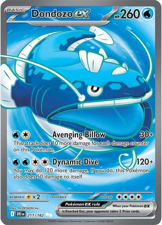 Dondozo EX 211/182 - Monster Mart - Pokémon Cards Australia