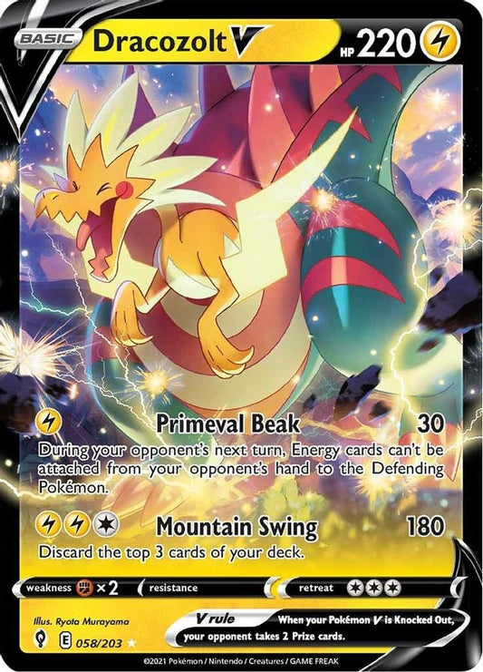 Dracozolt V 058/203 - Monster Mart - Pokémon Cards Australia