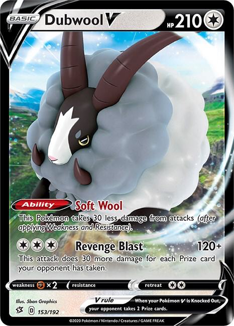 Dubwool V 153/192 - Monster Mart - Pokémon Cards Australia