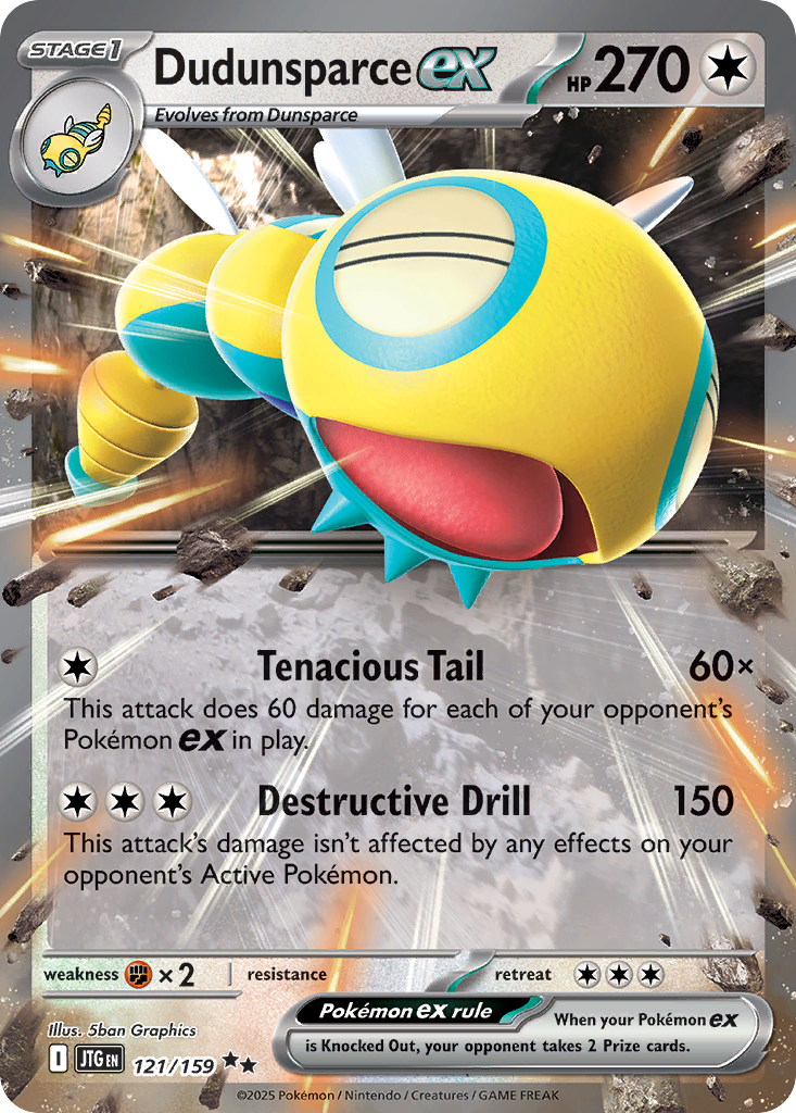Dudunsparce EX 121/159 - Monster Mart - Pokémon Cards Australia