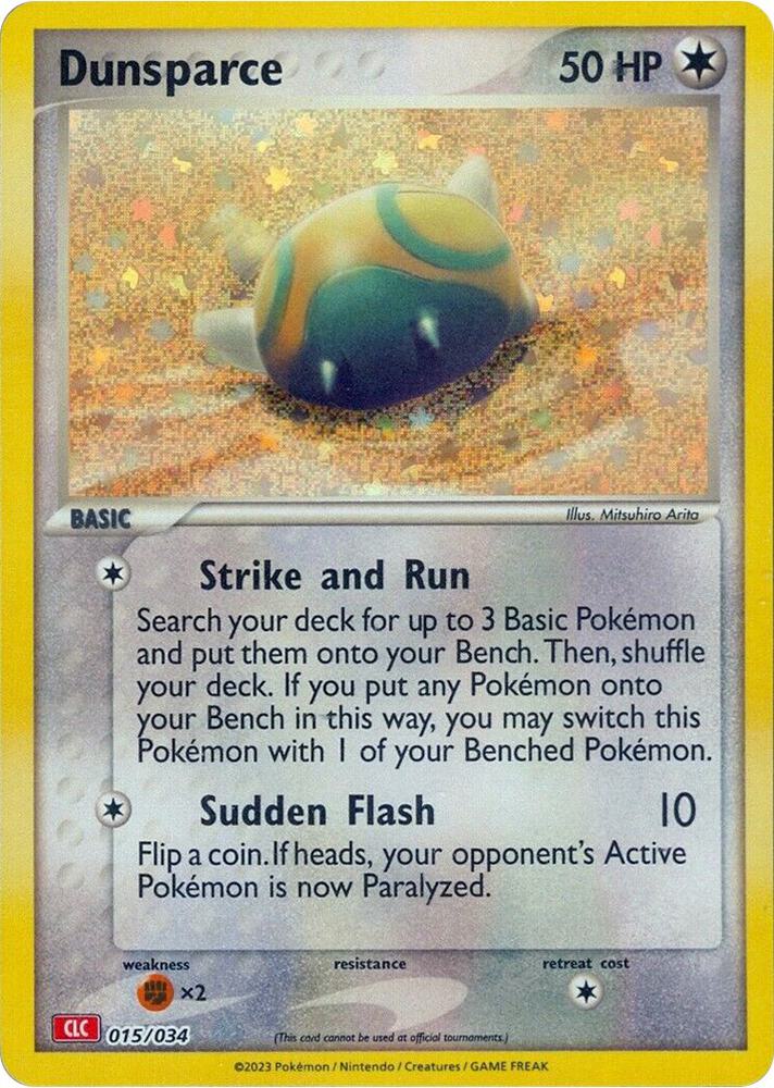 Dunsparce 015/034 (CLC) - Monster Mart - Pokémon Cards Australia