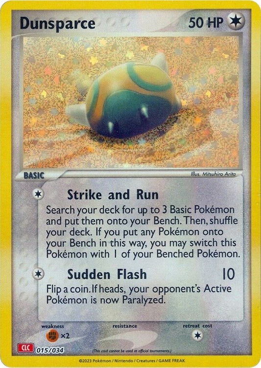 Dunsparce 015/034 (CLC) - Monster Mart - Pokémon Cards Australia