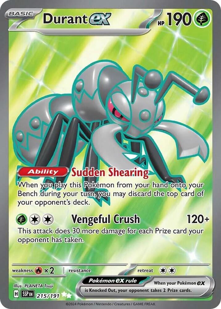 Durant EX 215/191 - Monster Mart - Pokémon Cards Australia