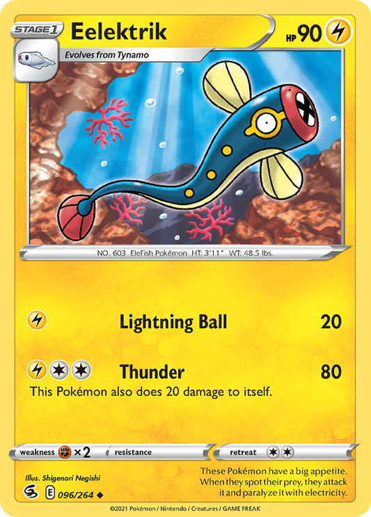 Eelektrik Reverse Holo 096/264 - Monster Mart - Pokémon Cards Australia