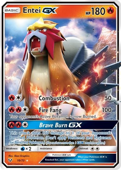 Entei GX 10/73 - Monster Mart - Pokémon Cards Australia