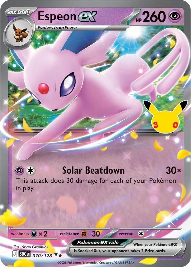 Espeon EX 070/128 - Monster Mart - Pokémon Cards Australia