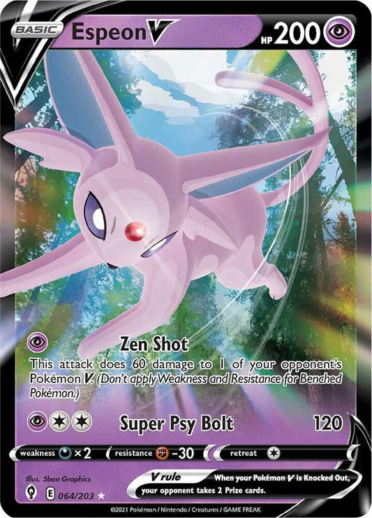 Espeon V 064/203 - Monster Mart - Pokémon Cards Australia