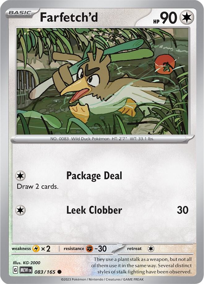 Farfetch'd Reverse Holo 083/165 - Monster Mart - Pokémon Cards Australia