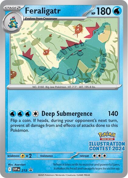 Feraligatr 213 Illustration Contest 2024 - Monster Mart - Pokémon Cards Australia