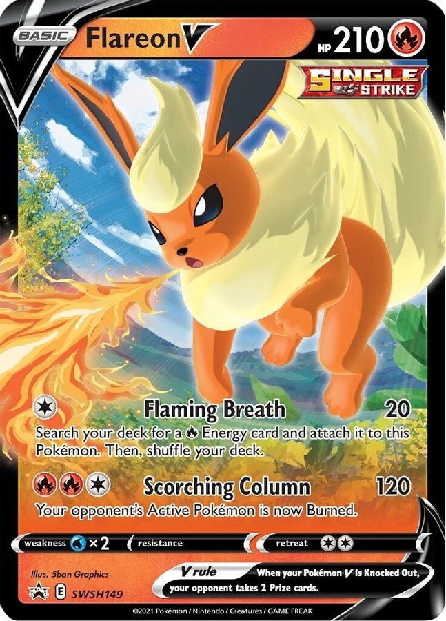 Flareon V SWSH149 - Monster Mart - Pokémon Cards Australia