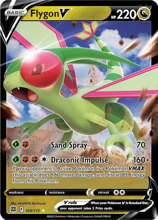 Flygon V 106/172 - Monster Mart - Pokémon Cards Australia