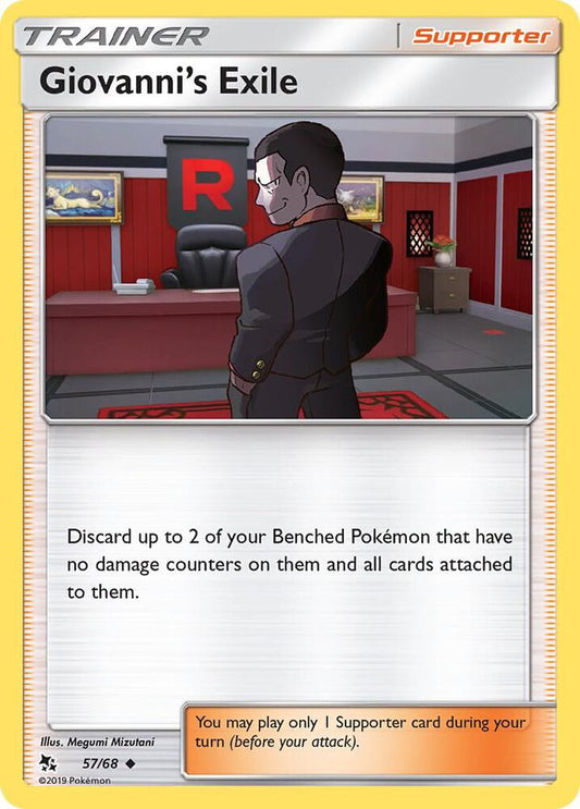 Giovanni's Exile Reverse Holo 57/68 - Monster Mart - Pokémon Cards Australia