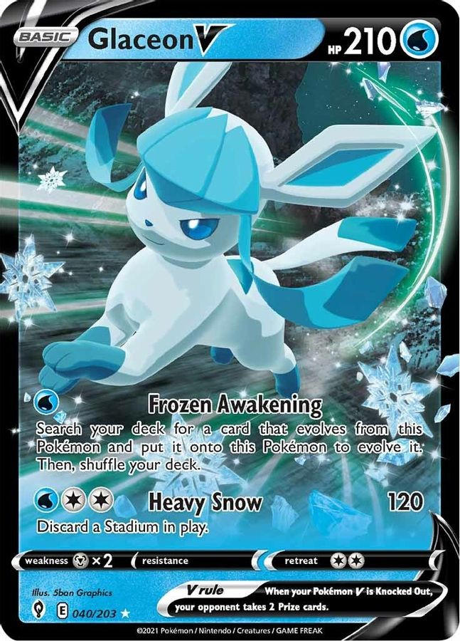 Glaceon V 040/203 - Monster Mart - Pokémon Cards Australia