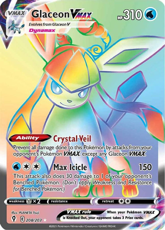 Glaceon VMAX 208/203 - Monster Mart - Pokémon Cards Australia