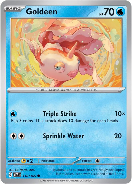 Goldeen Reverse Holo 118/165 - Monster Mart - Pokémon Cards Australia
