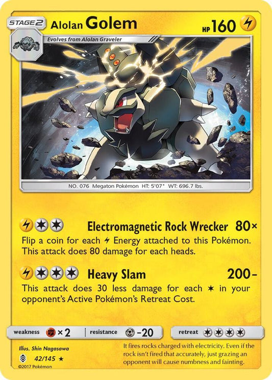 Golem Reverse Holo 42/145 - Monster Mart - Pokémon Cards Australia