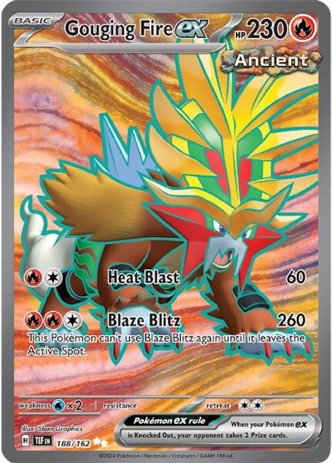 Gouging Fire EX 188/162 - Monster Mart - Pokémon Cards Australia