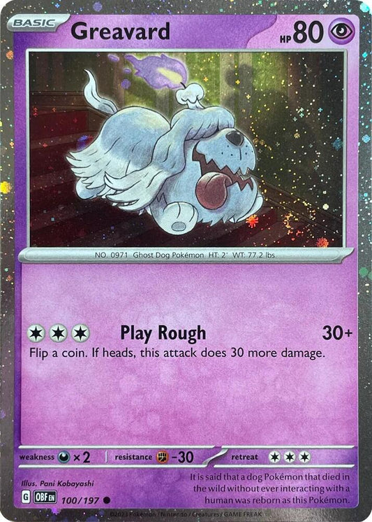 Greavard 100/197 Cosmos Holo - Monster Mart - Pokémon Cards Australia