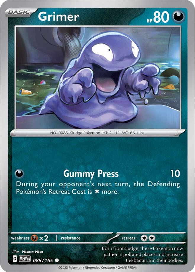 Grimer Reverse Holo 088/165 - Monster Mart - Pokémon Cards Australia