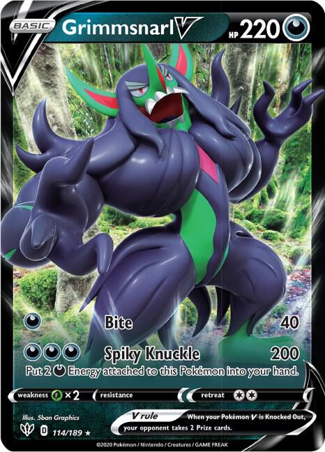Grimmsnarl V 114/189 - Monster Mart - Pokémon Cards Australia