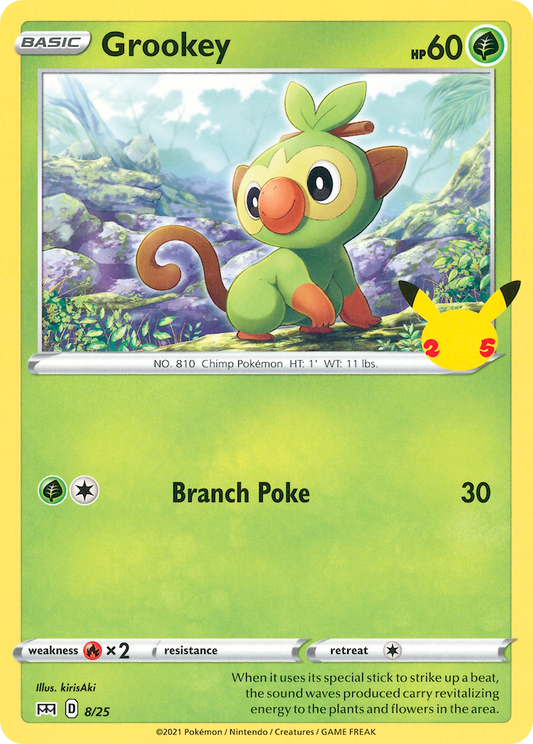 Grookey 8/25 - Monster Mart - Pokémon Cards Australia