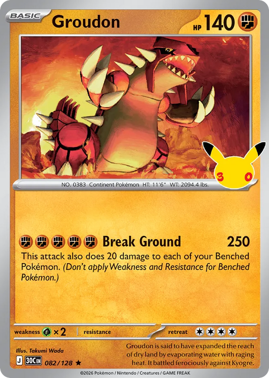 Groudon Holo 082/128 - Monster Mart - Pokémon Cards Australia