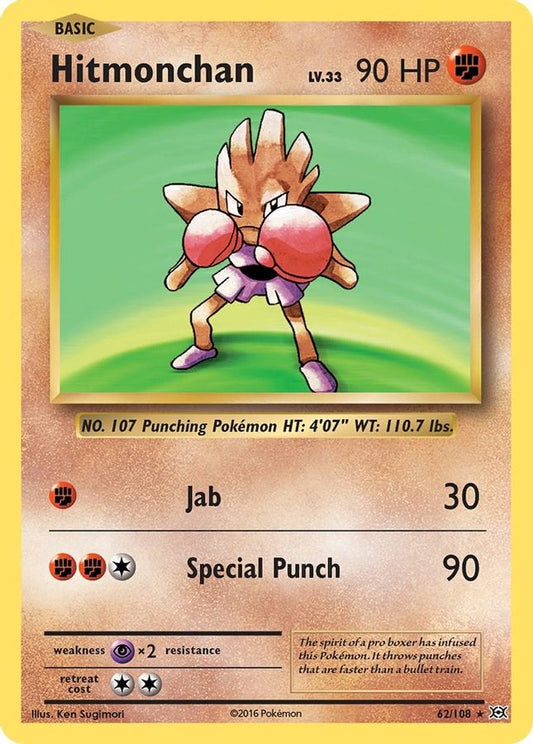 Hitmonchan Holo 62/108 - Monster Mart - Pokémon Cards Australia